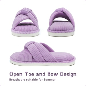 Pantuflas <span class=keywords><strong>de</strong></span> Espuma Viscoelástica Antideslizantes para Mujer - <span class=keywords><strong>Sandalias</strong></span> <span class=keywords><strong>de</strong></span> Dormitorio con Lazo <span class=keywords><strong>de</strong></span> <span class=keywords><strong>Pana</strong></span>, Zapatillas <span class=keywords><strong>de</strong></span> Casa Cómodas y Modernas - Product Image 3