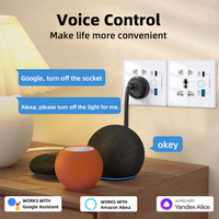 Prise murale intelligente WiFi BAOBEN 13A avec contrôle par zones, prise universelle, charge rapide PD20W, application Tuya Smart Life
