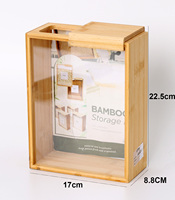 Conteneur de stockage alimentaire en bambou, 75 oz / 2000 ml, conteneur de stockage alimentaire transparent pour le sucre, les noix, les grains de café, les céréales, le thé