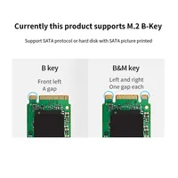 Adaptateur de carte convertisseur M.2 NGFF SSD vers SATA 3 3.0, protocole B & M Key, pour disques SSD 2230 2280 2242