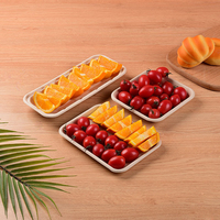 Eco Green Square Bagasse Biologisch afbreekbare herbruikbare wegwerp fruitbak