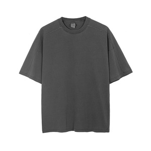 ผู้จัดจำหน่ายเสื้อยืดคุณภาพสูง เสื้อผ้าสตรีทฮิปสเตอร์แบบสั่งทำ ทรงบ็อกซี่ พิมพ์ลายโลโก้แบบพัฟฟ์ เสื้อยืดโอเวอร์ไซส์สำหรับผู้ชาย - Product Image 3