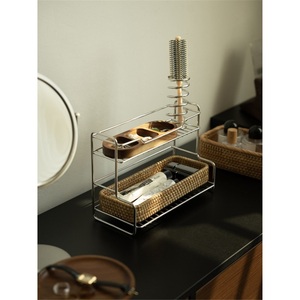 Étagère de rangement multi-niveaux en alliage de zinc sur pied pour la salle de bain, pour la vaisselle, avec un design de luxe léger - Product Image 6