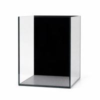 Aquarium de bureau nano de luxe en verre rectangulaire avec fond noir, écologique, pour extérieur, directement de l'usine, OEM ODM