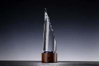 Nom personnalisé gravé K9 cristal trophée prix Plaque support sport sport tasse modèle bois Base métal Support verre plaqué Souvenir