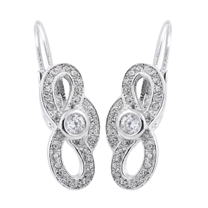 Romantic Cubic Zirconia Silver Crystal <b>Earrings</b> - Product Image 3