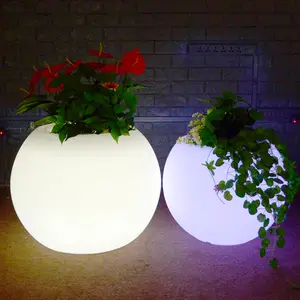 16 لون تغيير أصيص نباتات بمصباح LED الإضاءة مصابيح LED مستديرة الزهور لفي الهواء الطلق بار