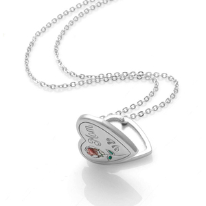 Marco de cerradura de corazón ovalado redondo de Cz chapado en oro de 18k, joyería personalizada, foto, medallón de memoria, COLLAR COLGANTE - Product Image 5