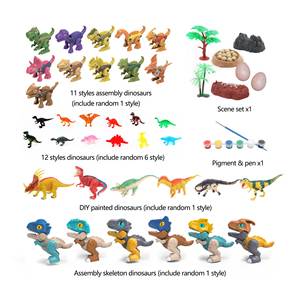 Caja <span class=keywords><strong>Sorpresa</strong></span> 4 en 1 de Dinosaurios para Niños, con Mapa, Dinosaurio para Pintar, Juguete de Esqueleto para Armar, Caja Misteriosa, Regalo para Niños - Product Image 2