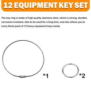 Set di 12 Chiavi Universali per Macchine da Costruzione Compatibili con CAT JD JCB KOMATSU LUCAS BOBCAT HITACHI - Product Image 5