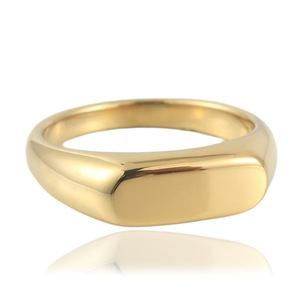 European American Style <b>Titanium</b> Steel Rectangular <b>Ring</b> Geometric Women's Fashion Jewelry Gift 24013 - Product Image 1