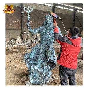 Statue Aquaman en bronze moderne grandeur nature dieu de la mer Poséidon pour la maison jardin parc prix de gros laiton extérieur - Product Image 4