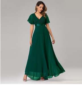 <span class=keywords><strong>Robe</strong></span> <span class=keywords><strong>de</strong></span> <span class=keywords><strong>demoiselle</strong></span> <span class=keywords><strong>d</strong></span>'<span class=keywords><strong>honneur</strong></span> en mousseline <span class=keywords><strong>de</strong></span> soie à col en V multicolore, taille empire, coupe A, manches régulières, <span class=keywords><strong>robe</strong></span> <span class=keywords><strong>de</strong></span> soirée maxi - Product Image 2