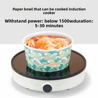 Récipient jetable en papier artisanal de qualité alimentaire/bol pour four/micro-ondes/induction sans danger pour les nouilles salade de lait pizza pain