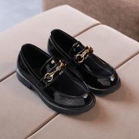 Chaussures pour bébés et enfants, mode automne, chaussures noires, style anglais, chaussures souples de type mocassins