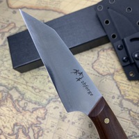 Mr. Takemoto Straight-Edge Mes, Een Veelzijdig Ontwerp Uit Één Stuk Voor Buiten Kamperen, Geschikt Voor Het Snijden Van Vlees En Fruit.