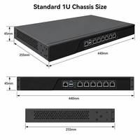 Appareil de sécurité réseau Gigabit 1U en rack, 6 ports LAN, serveur routeur pare-feu PfSense avec matériel X86 DDR4