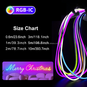 Bande LED RGB flexible, pliable et découpable, étanche, avec télécommande intelligente par application, changement de couleur, néon, pour extérieur, éclairage de course. - Product Image 5
