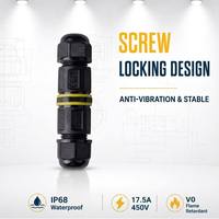 Konektor Tahan Air IP68 ODM/OEM Nylon 2 Pin 3 Pin Konektor Kabel Bulat dengan Kontak Tembaga untuk Sistem Listrik Luar Ruangan
