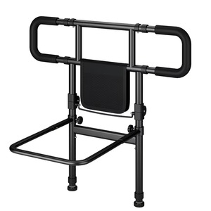 Wholesale Stainless Steel Wood Texture Stand Up Assistance Foldable Hospital bed Guardrail - Product Image 1