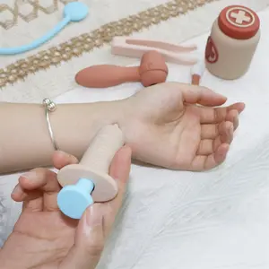 Novo Design De Patente Jogar Conjunto Médico Aprovação Médico Brinquedo Crianças Silicone Doctor Kit BPA Free Silicone Doctor Set