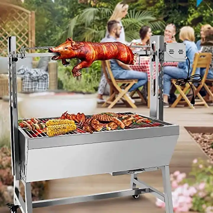 durable electric rotating bbq grill barbecue