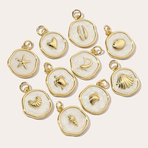 松富夏季沙滩DIY饰品配件波西米亚风格油滴吊坠贝壳海星项链图案 - Product Image 2