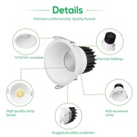 Led Down light 12w saa ce Cob Open Hole Embedded High Color Rendering Spotlight Home Living Room home lamp Dimmable Spot Light