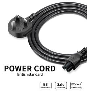 Cordon d'alimentation C5 3 broches UK 1.5M 0.75mm ² Pvc en cuivre pur pour équipement médical certifié sécurité britannique qualité supérieure en stock maintenant - Product Image 3