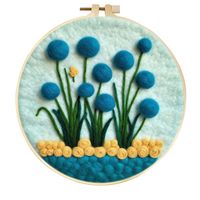 Kit de Démarrage Changxu Textile à Motifs Floraux Modernes pour Feutrage, Décoration Intérieure, Peinture, Broderie et Artisanat