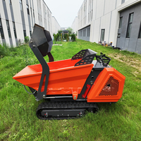 Professioneller Mini-Raupendumper 0,8 Tonnen Hydraulischer Transporter für Landwirtschaft, Obstgarten und Materialtransport