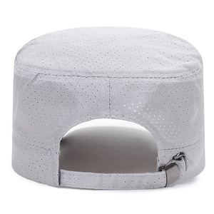 Sports Cap <b>Light</b> Gray Perforated Breathable Quick-drying Flat-top Summer <b>Hat</b> Adult Sunscreen Protection - Product Image 3