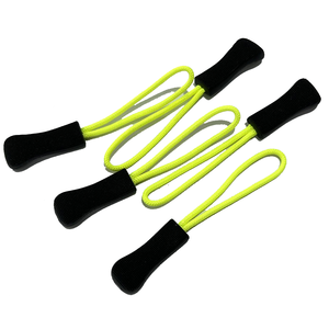 Corde à <span class=keywords><strong>fermeture</strong></span> <span class=keywords><strong>éclair</strong></span> avec logo personnalisé <span class=keywords><strong>de</strong></span> haute qualité en plastique dur avec motif rectangulaire d'extracteur vert vif - Product Image 5