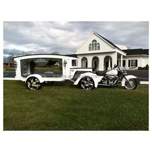 Funeral Tow <b>Trailer</b> Victorian Elegant Coffin Carrier <b>Trailer</b> Custom Metal Decoration for Premium Funeral Events - Product Image 1