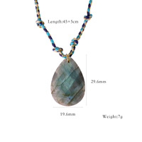 2025 nouveau Style fait à la main coloré tressé en acier inoxydable haut de gamme pierre naturelle pendentif collier