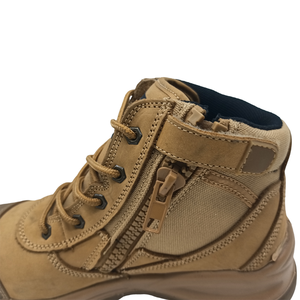 JDS-botas de trabajo de seguridad para hombre, calzado con punta de acero, con cremallera, color marrón, a la moda, Australia, garaje, Osha - Product Image 5