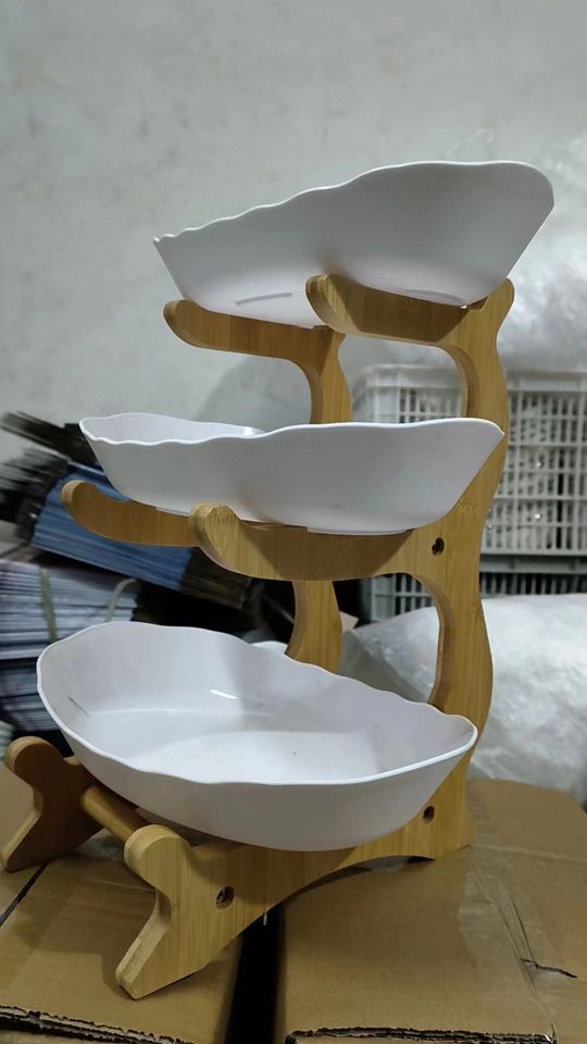 Salad Rack Organizer Home Kitchen Bamboo Wooden Storage Organizer Racks Holder Display for ...