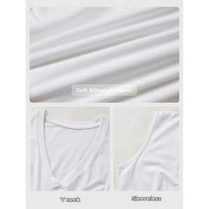 Crop top pour femmes, débardeurs extensibles pour femmes, débardeurs personnalisés <span class=keywords><strong>en</strong></span> nylon et élasthanne sans manches, coupe ajustée, <span class=keywords><strong>col</strong></span> <span class=keywords><strong>en</strong></span> <span class=keywords><strong>V</strong></span> profond, débardeurs mignons pour femmes - Product Image 2
