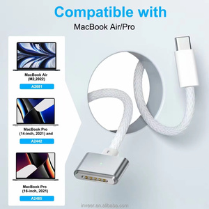 Câble de charge inveer 140W <span class=keywords><strong>USB</strong></span> C vers magnétique 3 avec une longueur de 2m pour MacBook Air (M2, 2022) et MacBook Pro (14 pouces, M2) - Product Image 2