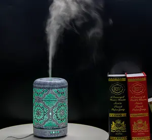 Lange Zeit arbeiten Glatter Nebel Luft Weiß Farbe Aroma therapie Pflanzenöl Metall Diffusor