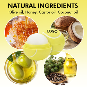 Bálsamo Labial de Aceite de Coco Natural, OEM ODM, Alta Calidad, Hidratación Intensa, Calma los Labios Agrietados, Mejora el Brillo, Reduce las Líneas de los Labios, en Formato de Pelota de Tenis - Product Image 4