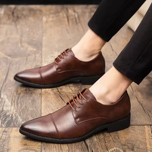 Chaussures habillées Oxford pour homme en cuir de vachette fait main, imperméables et respirantes, pour mariage, bureau, cérémonie, modèle 2025 - Product Image 6
