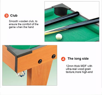 Table de billard miniature Marwey 6 pieds, style américain, personnalisable, pour adultes et enfants, avec 2 queues et 2 craies