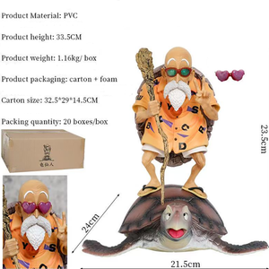 Giapponese vendi nuovo modello figura prodotto personalizzato OME PU PVC Son Goku Master <span class=keywords><strong>Manga</strong></span> Anime Figure DBZ Master Roshi Kame Sennin - Product Image 1