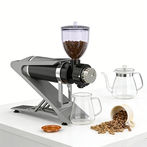Prix d'usine Moulin à café automatique à meules plates avec 18 réglages ajustables, pour grandes cafés, vente en gros OEM - Product Image 1