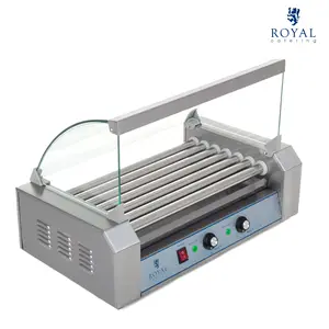 Hot Dog / Sausage Grill 7 tiges de chauffage Couverture de protection 1400W Normes de qualité allemandes | CE certifié | Principaux prix du marché