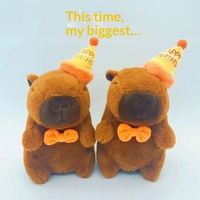 Peluche Capybara de 8 pouces, cadeau d'anniversaire, rembourrage en coton PP, animal en peluche pour les 14 ans et plus