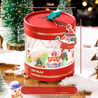 Veille de Noël ronde en forme de baril vide boîte-cadeau bonbons pomme noël bonbons boîte-cadeau emballage pour coffret cadeau de vacances