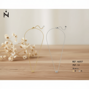 Collana con ciondolo Aquarius in acciaio inossidabile, catena a serpente minimalista per donna, placcata oro, gioiello da indossare tutti i giorni, idea regalo. - Product Image 3