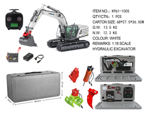 Mới Huina K961-100 K961-100S RC máy xúc kabolite 1/18 quy mô kim loại thủy lực máy xúc RC đầy đủ chức năng mô hình RC xe - Product Image 4